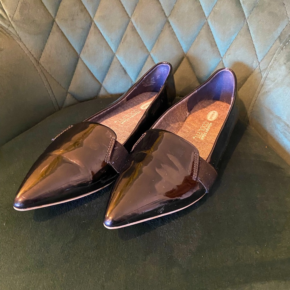 Black point toe flats -  memory foam- Dr Scholls